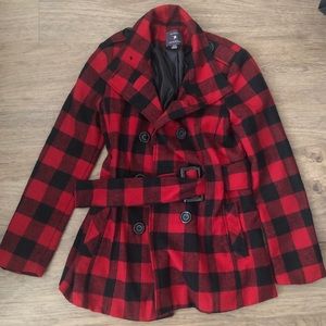 SOLD 🚫 Forever 21 Plaid Belted Coat
